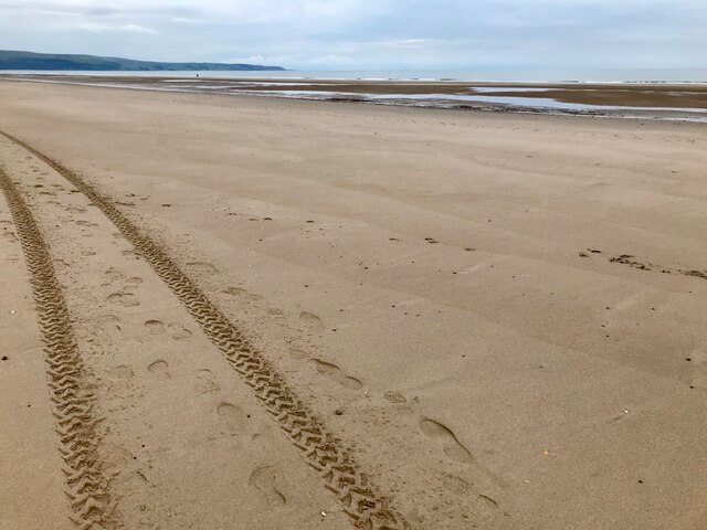 Tracks on the beach