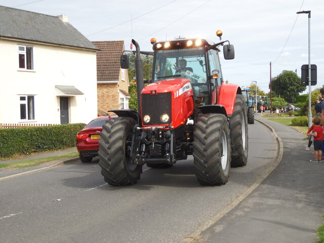 Tractor road run for charity, Glinton - September 2021