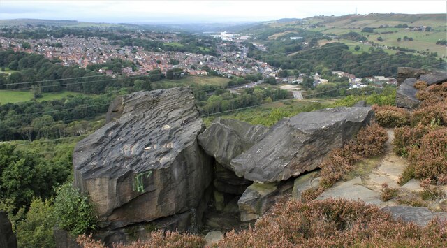 Deepcar and Stocksbridge as seen from Wharncliffe Crags