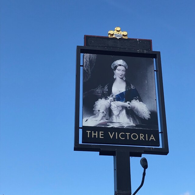 The sign of the Victoria