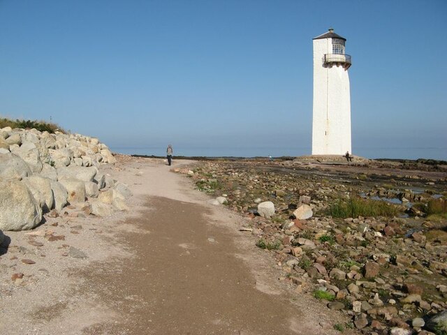 Lighthouse and sea defences