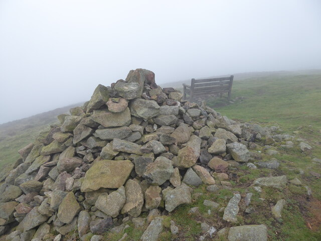 At the summit cairn on Corndon Hill