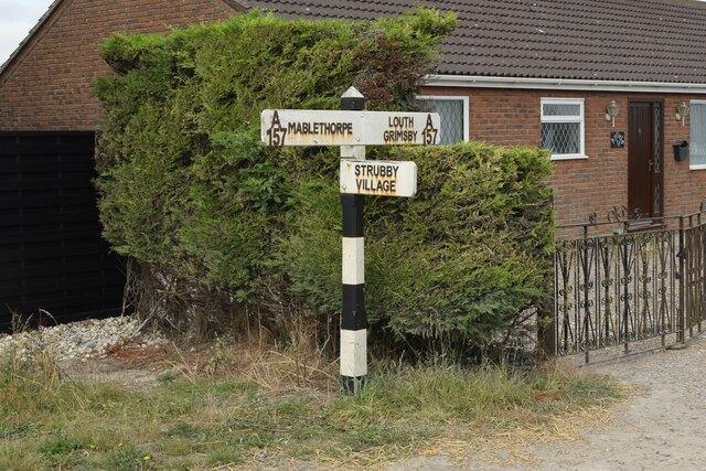 Direction Sign  Signpost on the A157 at Strubby