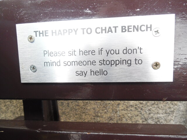 Inscription Notice on Bench at Leamington Spa Station