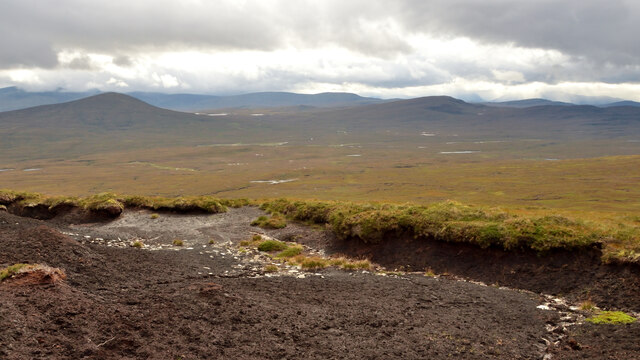 Eroded Peat on the Western Slopes of Meall an Fhuarain, Ross-shire