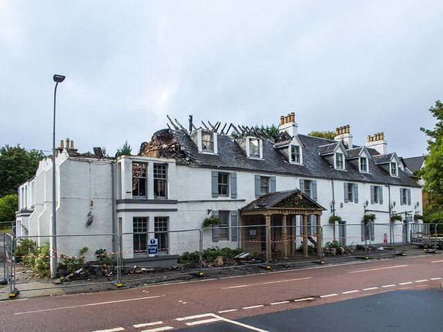 The Taynuilt Inn after the fire of 21st September 2021