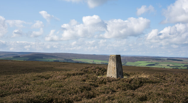 Trig point at Warlaw Pike