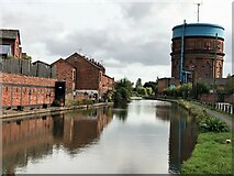 SJ4166 : Canal and water tower in Chester by Richard Humphrey
