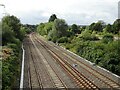 Railway line from Bristol Parkway and South Wales towards Bristol Temple Meads