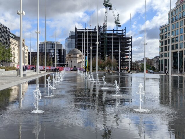 The dancing fountains, Centenary Square Birmingham