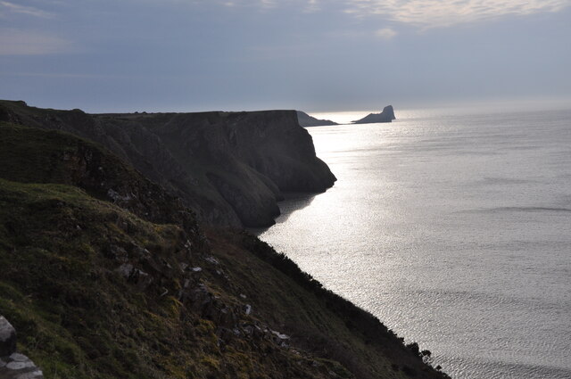 Old Castle with Worms Head beyond