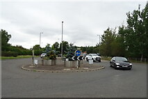 NS6861 : Roundabout on the A74 by JThomas