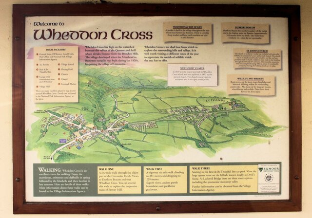 Village information board, Wheddon Cross