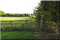 Gate on the footpath into Broadway