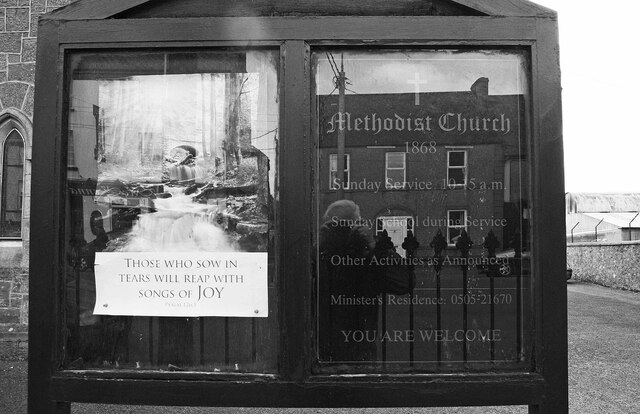 Methodist Church (2) - signboard, Main Street, Borrisokane, Co. Tipperary
