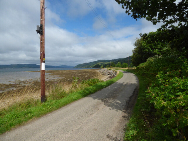 The B8000 road at Otter Ferry