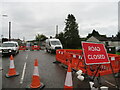 NY2374 : Road Closed at Eaglesfield by M J Richardson