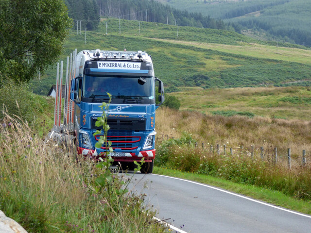 Log lorry on the B8000 road