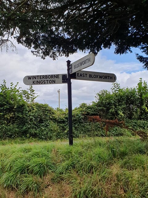 Direction Sign  Signpost at Long Cross Pit, Bloxworth