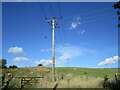 Junction of power lines near North Newington Mill