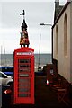 Phone box sculpture, Lower Largo, Fife