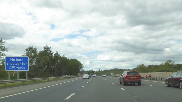 M74 motorway, northbound