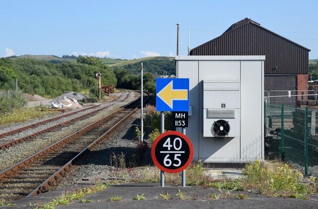 Cab signal marker, Aberystwyth station
