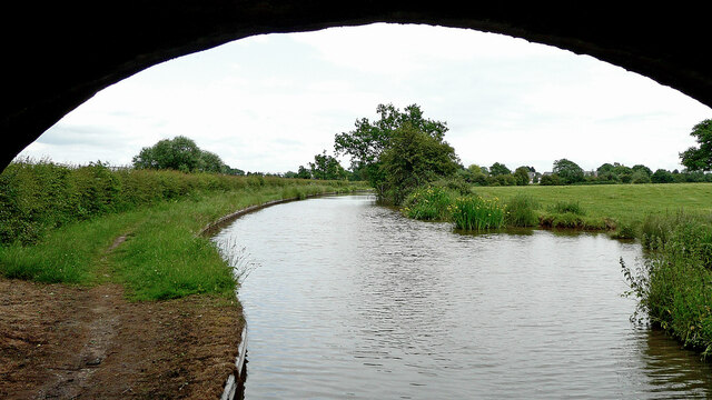 Canal and pasture near Whittington in Staffordshire