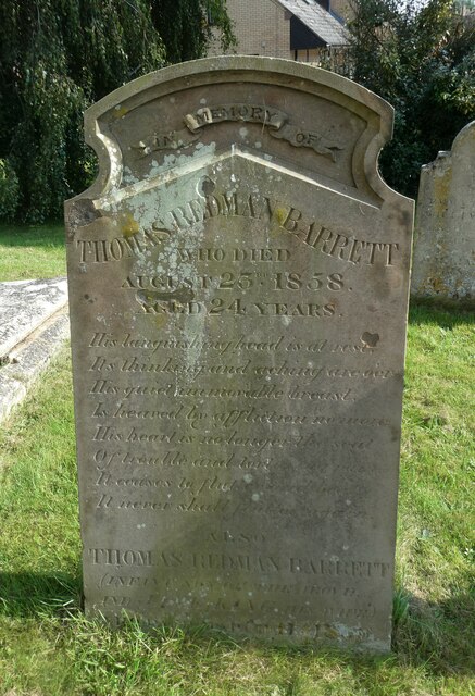 St John the Baptist, Somersham: gravestone