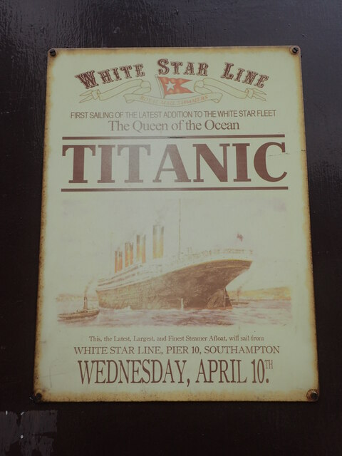 Titanic poster at Ongar station