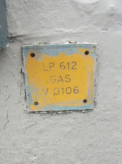 Gas valve marker on Dean Street, Bangor