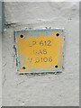 SH5872 : Gas valve marker on Dean Street, Bangor by Meirion