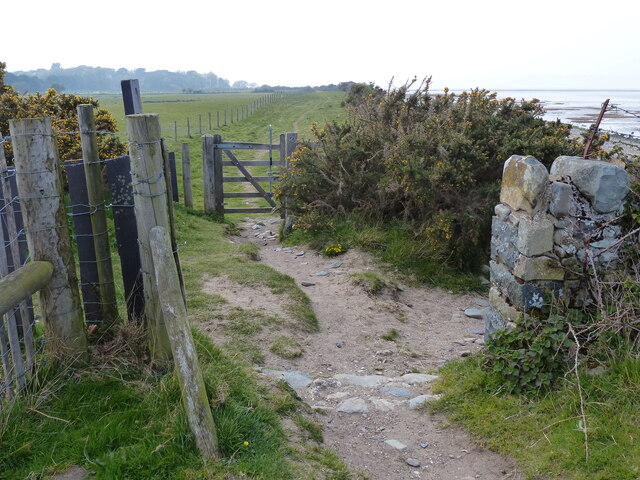 Wales Coast Path along the Lavan Sands