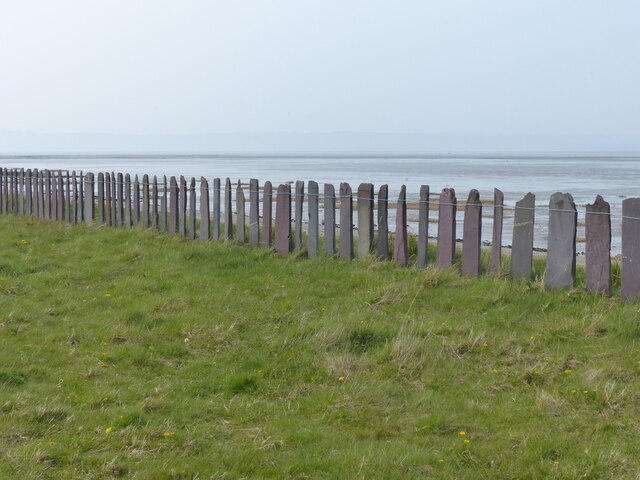 Slate fencing along the Wales Coast Path