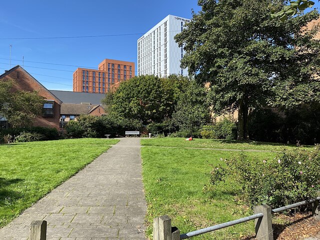Garden at the corner of Hill Street and Corporation Street, Coventry