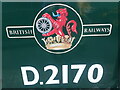 TL4903 : British Rail logo at North Weald station by Marathon