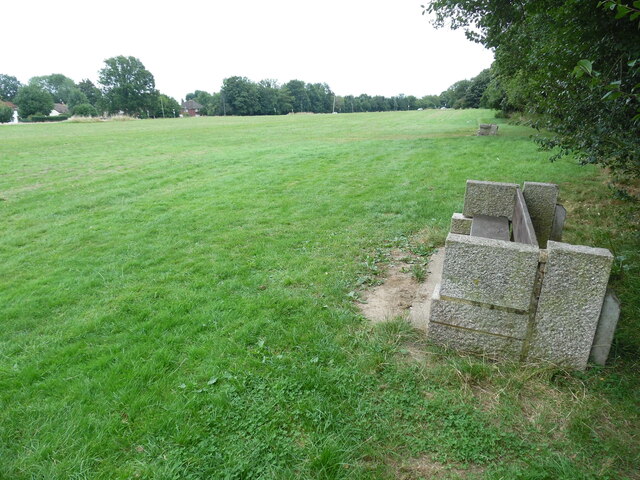 The Green looking south with memorial seat