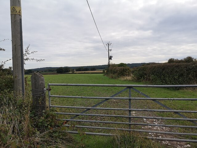 Footpath towards A60 at Birks Cottages
