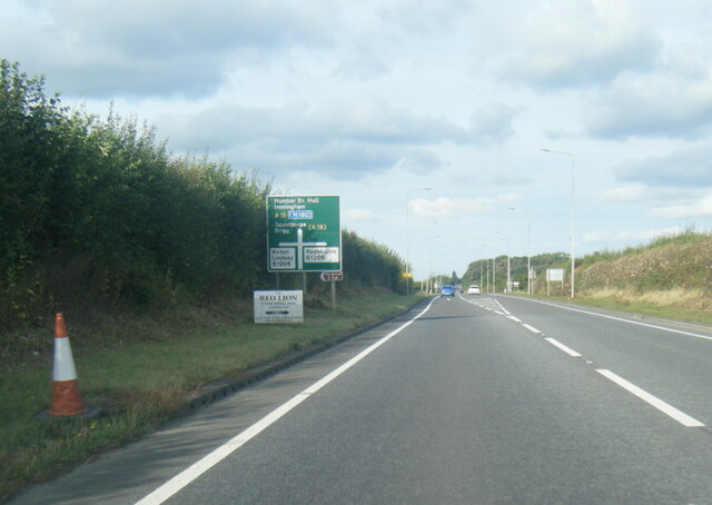 A15 nearing Redbourne Mere junction