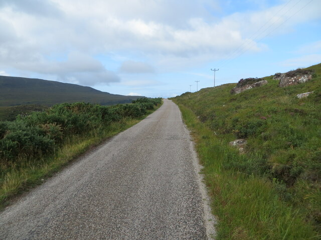 A section of minor road between Loch Lurgainn and Loch Bad a' Ghaill