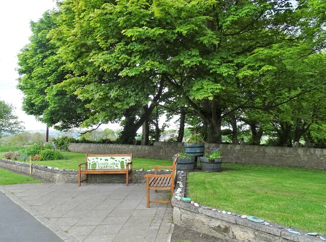 Sitting area outside the churchyard
