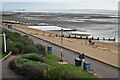 Seafront seen from the railway footbridge ramp at Chalkwell