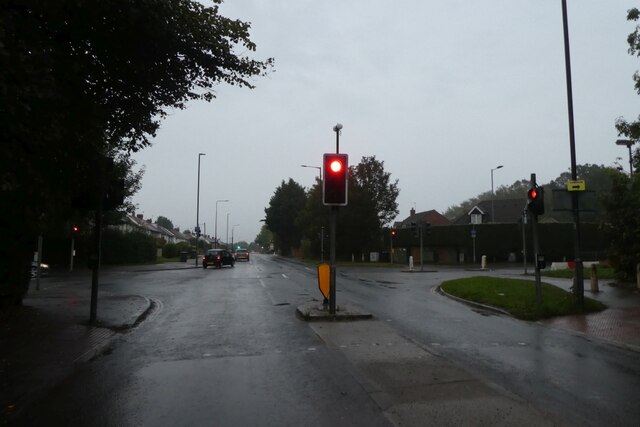 Traffic lights on Hull Road