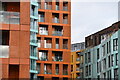 Coloured apartment buildings