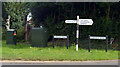 Direction sign on the B1135, Yaxham