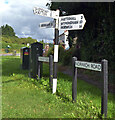 Direction sign on the B1135, Yaxham