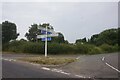 Road sign on Odstone Lane near Burgoland