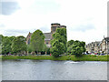 NH6644 : Inverness cathedral from across the river by Stephen Craven