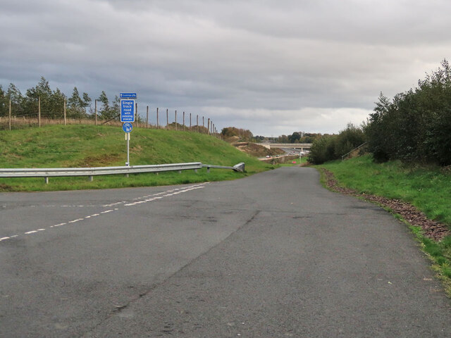 Road beside the M8 near Coatbridge