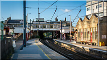 SE0641 : Keighley Station looking west by Peter Moore